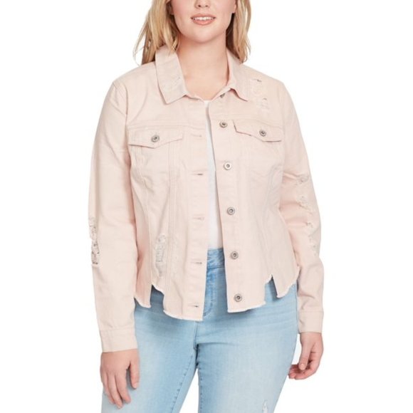 Jessica Simpson Distressed Denim Jacket